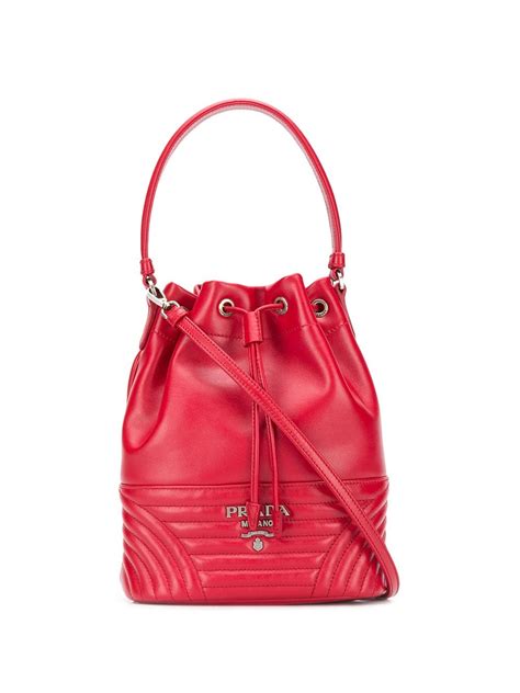 prada logo plaque bucket bag|prada diagramme leather shoulder bag.